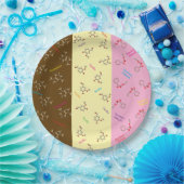 Napolitaanse Ice Cream Chemistry Molecule Borden Papieren Bordje (Feest)