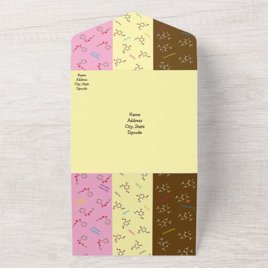 Napolitaanse Ice Cream Chemistry Science Party All In One Uitnodiging (Buitenkant)