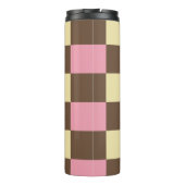 Napolitaanse Ice Cream Kleuren geruit patroon Thermosbeker (Achterkant)