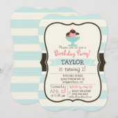 Napolitaanse ijs Sundae; Kersen & Sprinkles Kaart (Voorkant / Achterkant)