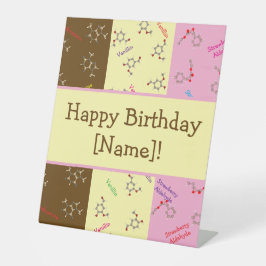 Napolitaanse ijsscheikundige partij reclamebord met voetstuk