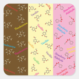 Napolitaanse ijsscheikundige partij vierkante sticker