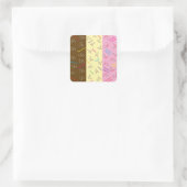 Napolitaanse ijsscheikundige partij vierkante sticker (Tas)