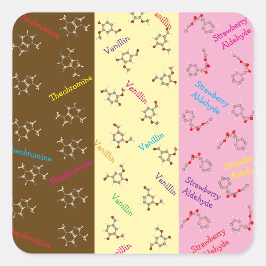 Napolitaanse ijsscheikundige partij vierkante sticker (Voorkant)