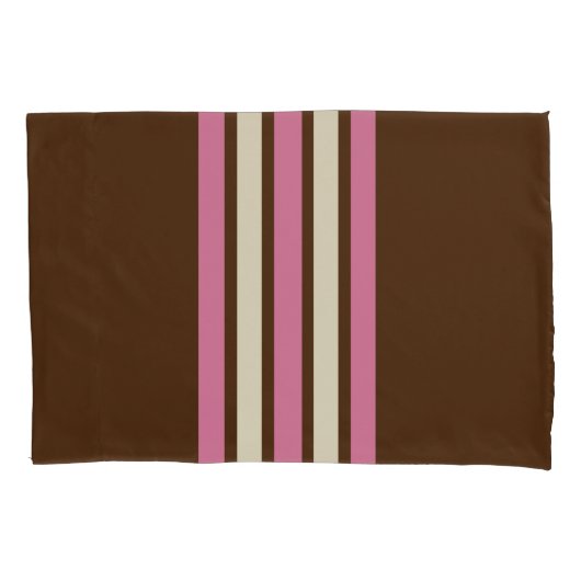 Napolitaanse Kussensloop (bruin, roze en crème) (Voorkant)