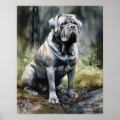 Napolitaanse Mastiff Dog Art Print Poster (Voorkant)