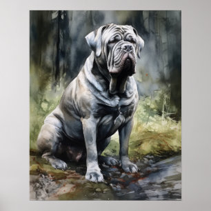 Napolitaanse Mastiff Dog Art Print Poster