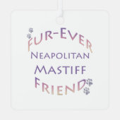 Napolitaanse Mastiff Furever Metalen Ornament (Achterkant)