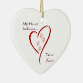 Napolitaanse Mastiff hart behoort Keramisch Ornament (Rechts)