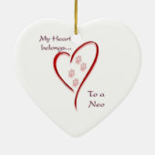 Napolitaanse Mastiff hart behoort Keramisch Ornament (Achterkant)