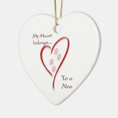 Napolitaanse Mastiff hart behoort Keramisch Ornament (Links)