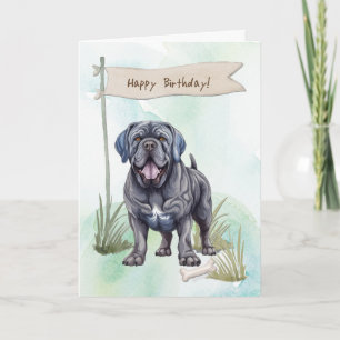 Napolitaanse Mastiff Hondenras onder verjaardagsbo Kaart