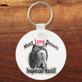 Napolitaanse mastiff moet houden van kwijl Sleutel Sleutelhanger (Achterkant)