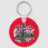 Napolitaanse Mastiff Patriot Sleutelhanger (Achterkant)