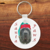 Napolitaanse Mastiff Santa Paws Sleutelhanger (Achterkant)