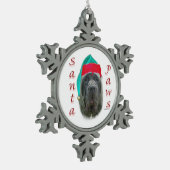 Napolitaanse Mastiff Santa Paws Tin Sneeuwvlok Ornament (Links)