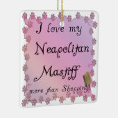 Napolitaanse Mastiff Shopping Keramisch Ornament (Rechts)