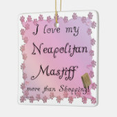 Napolitaanse Mastiff Shopping Keramisch Ornament (Links)