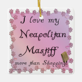 Napolitaanse Mastiff Shopping Keramisch Ornament