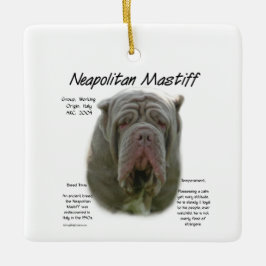 Napolitaanse Mastiff (tawny) Geschiedenis Ontwerp Keramisch Ornament