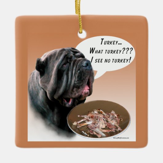 Napolitaanse Mastiff Turkije Keramisch Ornament (Voorkant)