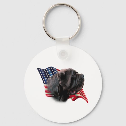 Napolitaanse Mastiff vlag Sleutelhanger (Voorkant)