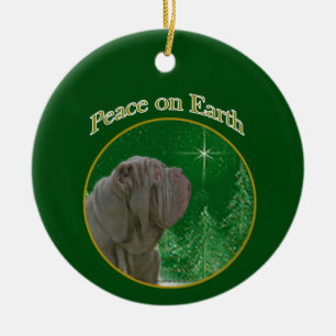 Napolitaanse mastiff vrede keramisch ornament