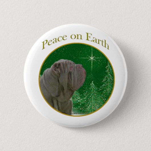 Napolitaanse mastiff vrede ronde button 5,7 cm (Voorkant)