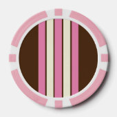Napolitaanse Poker Chips (bruin, roze & crème) (Voorkant)