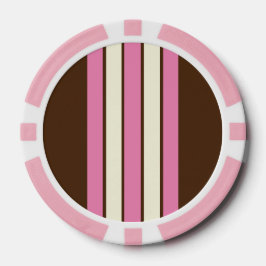 Napolitaanse Poker Chips (bruin, roze & crème)