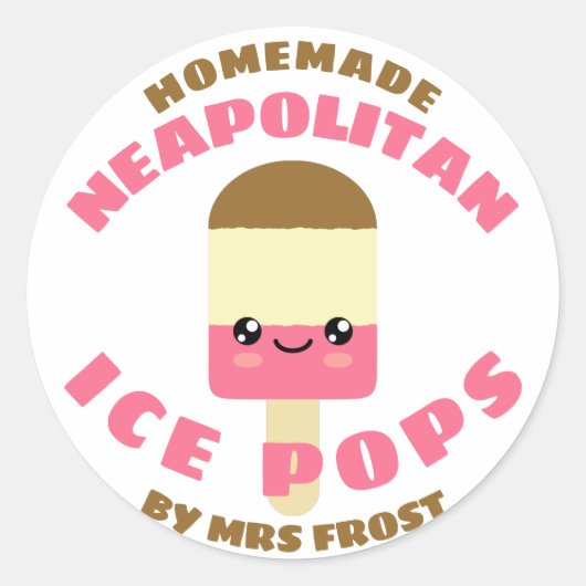 Napolitaanse Poppen Ronde Sticker (Voorkant)