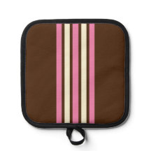 Napolitaanse Pot Holder (Bruin, Roze & Crème)