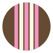 Napolitaanse ronde Stickers (bruin, roze en crème)