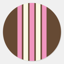 Napolitaanse ronde Stickers (bruin, roze en crème)