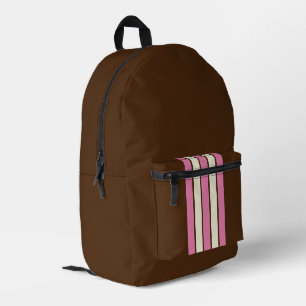 Napolitaanse rugzak (bruin, roze & crème)