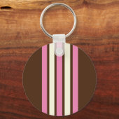 Napolitaanse Sleutelhanger (bruin, roze & crème) (Voorkant)
