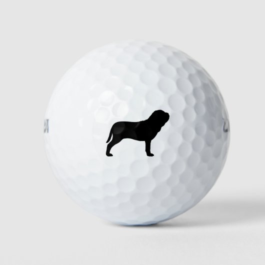 napolitan mastiff silhouet golfballen (Voorkant)