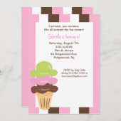 Napolitano Ice Cream Birthday Kaart (Voorkant / Achterkant)