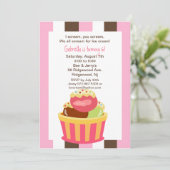 Napolitano Ice Cream Sundae Birthday Uitnodiging (Staand voorkant)