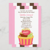 Napolitano Ice Cream Sundae Birthday Uitnodiging (Voorkant / Achterkant)