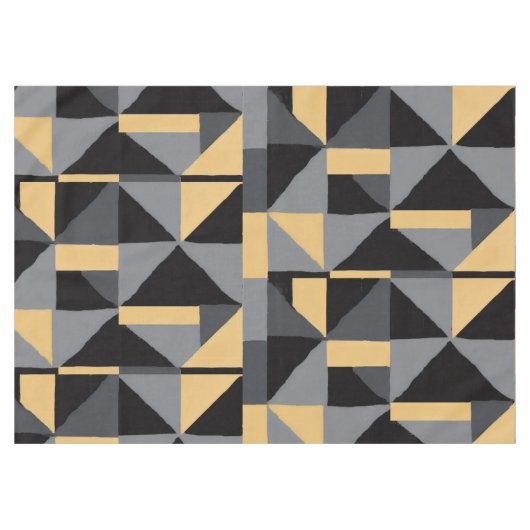 Nappe Géométrique Noire, Grise et Or Tafelkleed (Voorkant (Horizontaal))