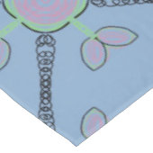 Nappe Jiménez Design Pink Black with Blue Tafelkleed (Gekanteld)