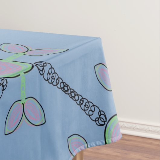 Nappe Jiménez Design Pink Black with Blue Tafelkleed (Voorbeeld)