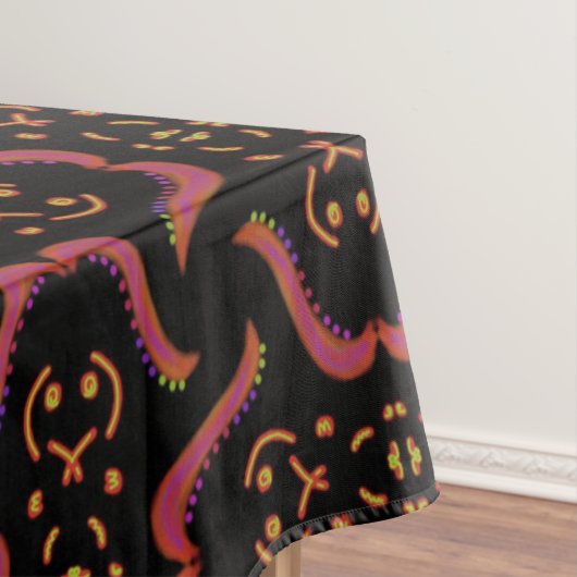Nappe Jiménez Design Rose Black Tafelkleed (Voorbeeld)
