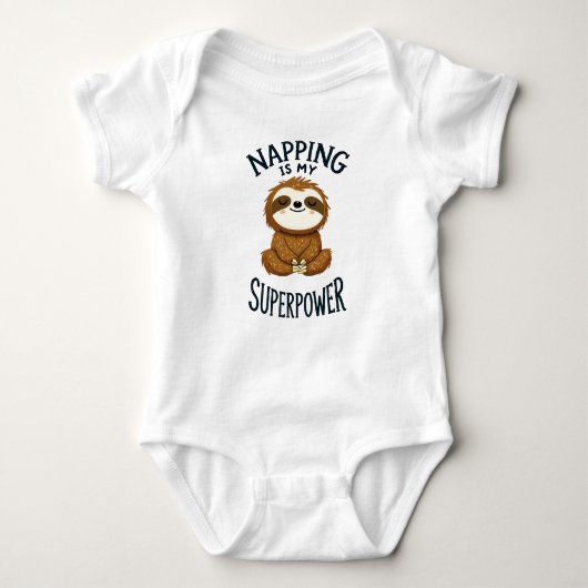 Nappen is mijn Superpower Baby bodysuit (Voorkant)