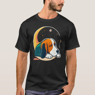 Napping Basset Hound pyjama op Basset Hound Sleepi T-shirt