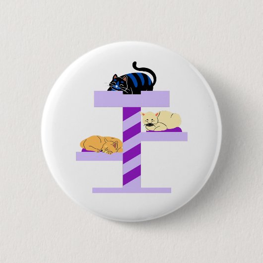 Napping Cat Ronde Button 5,7 Cm (Voorkant)