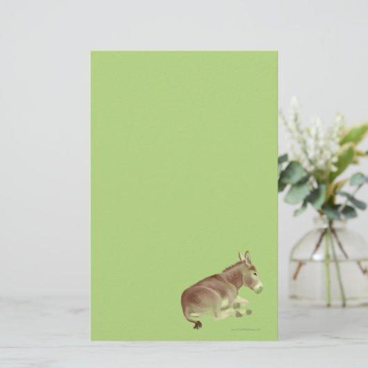 Napping Donkey Stationery Briefpapier (Staand voorkant)