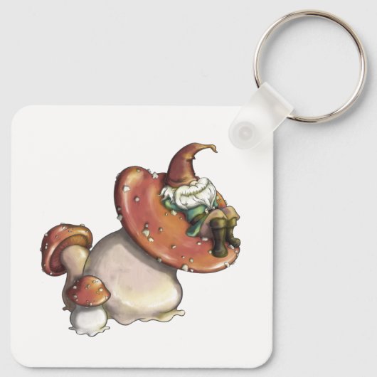 Napping Gnome Sleutelhanger (Achterkant)