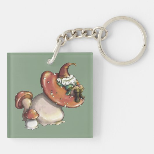 Napping Gnome Sleutelhanger (Achterkant)